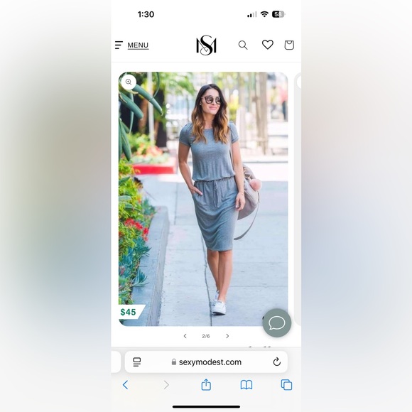 Brigitte Brianna Sexy Modest Baseball tee dress - Picture 1 of 4